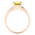 thumbnail image 4 of Clara Pucci 14K Rose Gold Solid Gold Citrine Solitaire Anniversary Ring for Women - 2 cttw Asscher Cut, 4 of 8