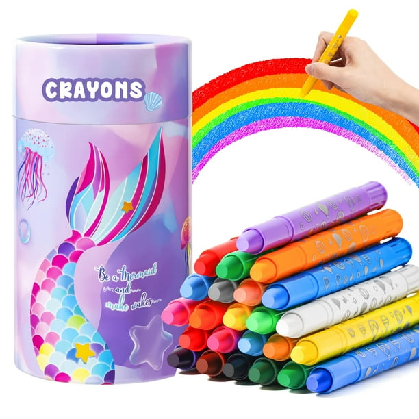 Set de crayones DreamCandy Twist de 24 colores lavables para niños