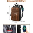 thumbnail image 5 of YOUI-GIFTS Laptop Backpack for Women,Vintage Work Business Travel Backpack with USB Charging Port,Teacher Doctor Nurse Computer Bag Purse,College High School Backpack Bookbag,15.6 Inch,Black-Black, 5 of 7