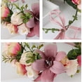 thumbnail image 4 of Corona floral Diadema Corona de flores Corona Corona para el cabello Guirnalda para el cabello Flor Halo Tocado floral Boho con cinta Fiesta Boda Festival Rosa, 4 of 5