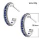 thumbnail image 2 of Moda brillante exquisito doble C moda pendientes Retro puerto estilo circón pendientes Wmkox8yii fajkfhkj5101, 2 of 2