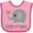 Pink and Fuchsia, variant on Inktastic Loved by Nana Grandchild Elephant Boys or Girls Baby Bib