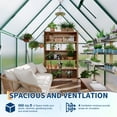thumbnail image 3 of EastVita 6x7ft Aluminum Greenhouse Polycarbonate Panels Roof Vent Walk In Design Easy Assembly for Winter Garden Backyard Green, 3 of 9