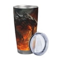 thumbnail image 2 of KLL Fiery Dragon Of Chaos Print 40oz Stainless Steel Insulated Car Cup with Spillproof Lid - Keep Your Drink Hot or Cold on the Go-Without Straw, 2 of 8