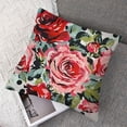 thumbnail image 7 of Fenyluxe Pink Red Rose Pillow Cover Retro Black Grey Leaves Garden Plants Decorative Pillow Cover Double Sides Print Modern Boho Polka Dot Throw Pillow Cover for Living Room Couch,Single Pack White, 7 of 7