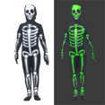 thumbnail image 2 of JAJAHO Kids Skeleton Onesie Halloween Glow In The Dark Hooded Footed One-Piece Boy Girl Spooky Season Jumpsuits, 2 of 5