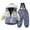 Dark Blue, variant on Staki Toddler Girl Snowsuit Girls Snowsuit Set - 2 Piece Heavyweight Insulated Ski Jacket and Snow Pants Overall Bibs for Girls 12M,18M,24M,3T,4T,5T(Dark Blue,4-5 Years)