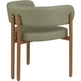 thumbnail image 5 of Meridian Furniture Gideon Olive Green Vegan Leather Dining Chair (Set of 2), 5 of 8