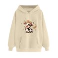 thumbnail image 5 of Aimik Cute Graphic Hoodies Sweatshirts for Women Fall Winter Drawstring Cow Print Pullover Tops Womens Loose Comfy Clothes with Pocket, 5 of 5