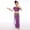 Z-Purple256, variant on FAOWME Children Girl Outfits Short Sleeve Crop Top And Mesh Pants Belly Dance Fashion Sets With Tassels For Stage Performance,Blue,8-9 Years