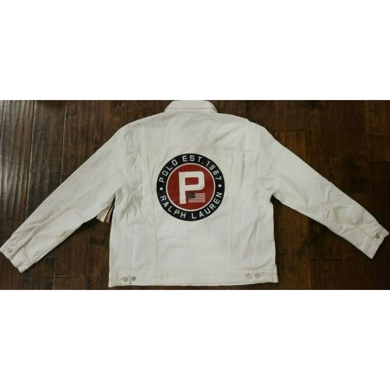 Polo Ralph Lauren WHITE Men's Garment Dyed Logo 1967 Jacket Polo Ralph Lauren WHITE Men's Garment Dyed Logo 1967 Jacket