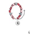 thumbnail image 2 of Silvertone Domed Hip Hop Handstand Dance Red Christmas Bead Bracelet, 2 of 4