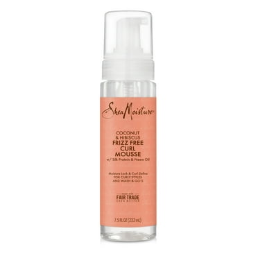 SheaMoisture Curl Mousse Coconut & Hibiscus Frizz Control Hair Styling Mousse with Shea Butter, 7.5 oz