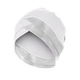thumbnail image 2 of SOOMLON Turban Head Wraps for Women Patchwork Ruffle Hat Headwear Head Wraps Turbans Beanie Cap Headwraps Cute Hats Ramadan White One Size, 2 of 2