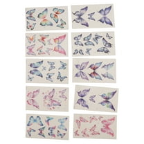 Unique Bargains 1 Set Personalized Fake Temporary Tatto Butterfly Temporary Tatto for Adult Assorted Color