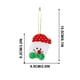 thumbnail image 3 of Adorno navideño con forma de ciervo, muñeco de nieve y árbol de Navidad, colgante con forma de pentagrama de Papá Noel, pequeños adornos colgantes, colgante de vehículo de peluche., 3 of 5