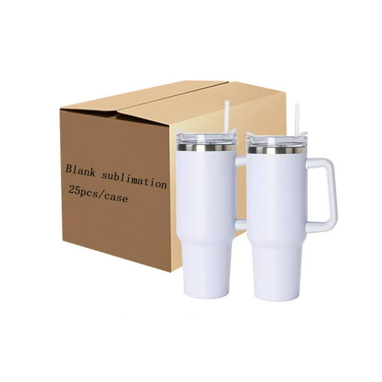 5-Pack 40OZ Sublimation Blank Tumbler With Handle! FREE SHIPPING!