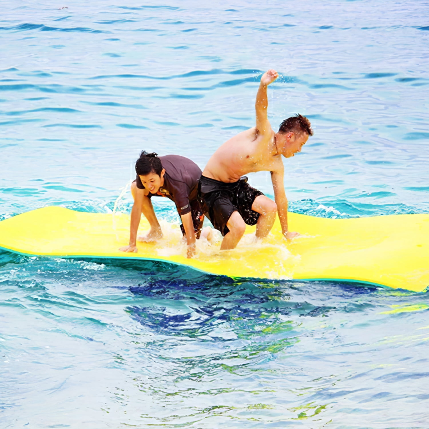 Floating Water Mat Lily Pad Floating Island For Lakes Or Pools Water Recreation And Relaxing With Tear Stop Xpe Foam Multiple Size Color 9ft Yellow Walmart Com