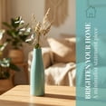 thumbnail image 4 of REGALWOVEN Ceramic Bud Vase for Flowers, Slim Decorative Vase with Narrow Opening, Small Matte Flower Vase for Single Stem Cyan 1.7"L x 1.7"W x 5.9"H, 4 of 6