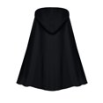 thumbnail image 3 of ZQUUVOU Women's and Men's Black Cloak with Hood Mid Length Medieval Cape Gothic Style Cloak Ribbon Closure Cape for Renaissance Black, 3 of 3