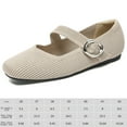 thumbnail image 2 of Zapatos Mary Jane para mujeres con correa de tobillo Slip on Flats cómodos zapatos de vestir de ballet, 2 of 6