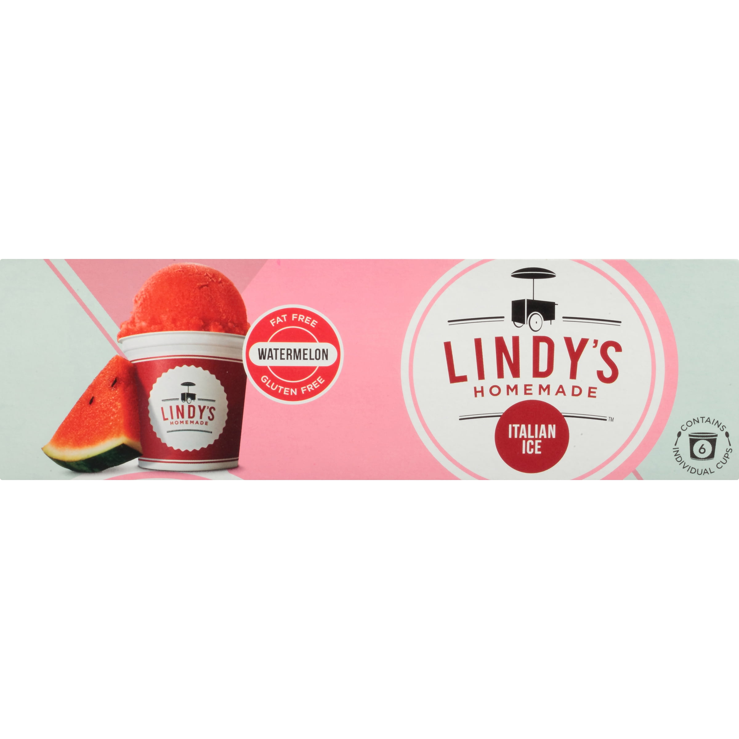 Lindys Homemade Watermelon Italian Ice 6-6 Fl Oz Cups - Walmartcom