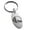 Silver, variant on Stainless Steel Letter Q Initial Metro Retro Monogram Engraved Small Oval Charm Keychain Keyring