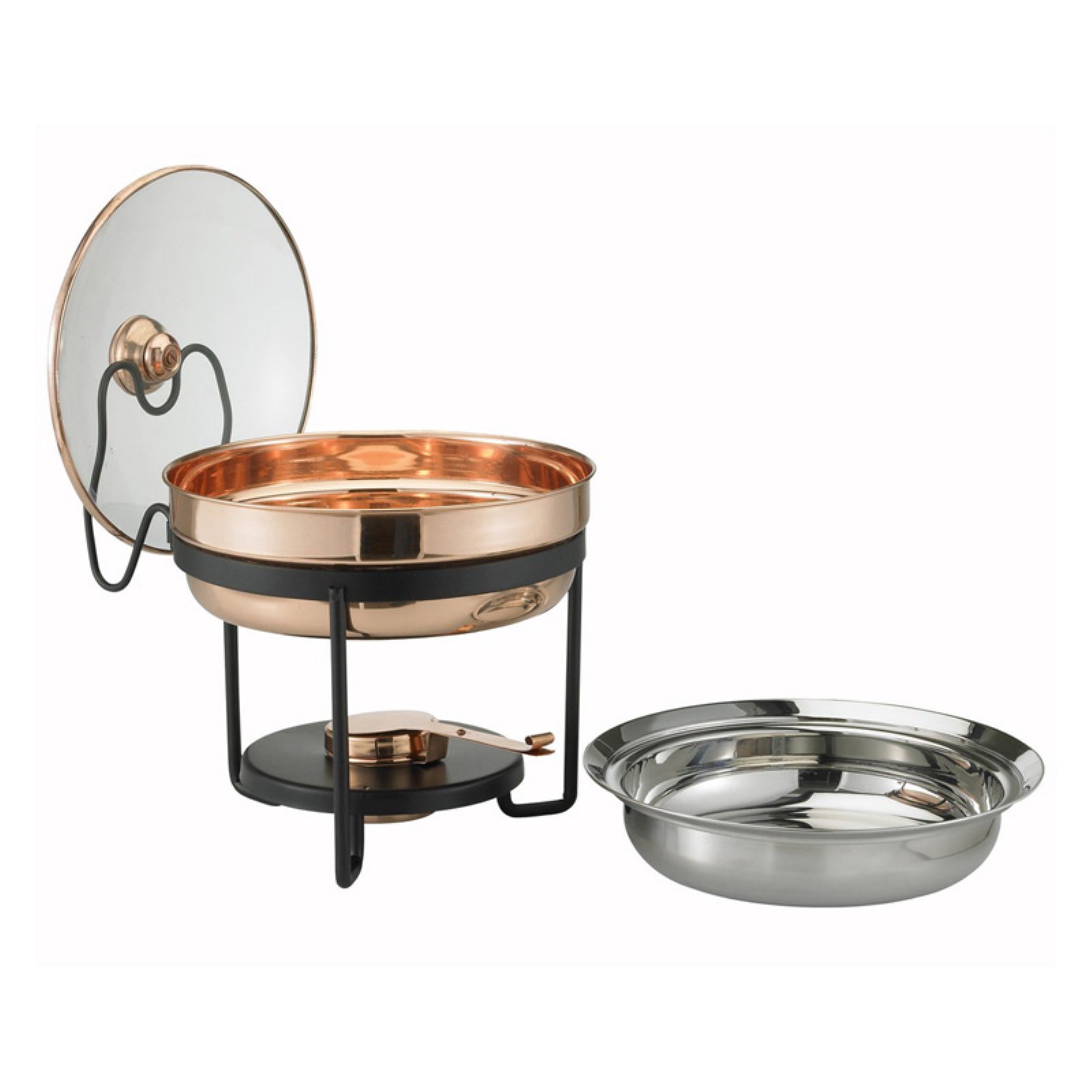 2½ Qt. Décor Copper Chafing Dish with Glass Lid