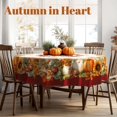 thumbnail image 2 of Fall Thanksgiving Rectangular Tablecloth x (xcm) Wipe Clean Pumpkin Table Cover for Family Gatherings Holiday Dinners Home Kitchen Decor, 2 of 7
