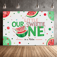 thumbnail image 4 of Watermelon Themed Sweetie One Banner Party Backdrop Decorations for Baby Shower Birthday Party Celebrations Photography Props Summer Party Decor Background, 4 of 8