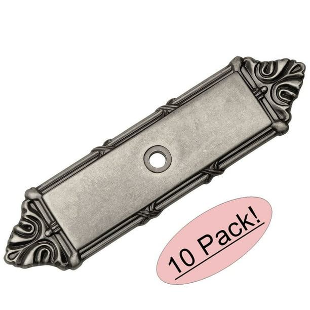 Cosmas 9467WN Weathered Nickel Hardware Knob Backplate / Back Plate 10 Pack Walmart