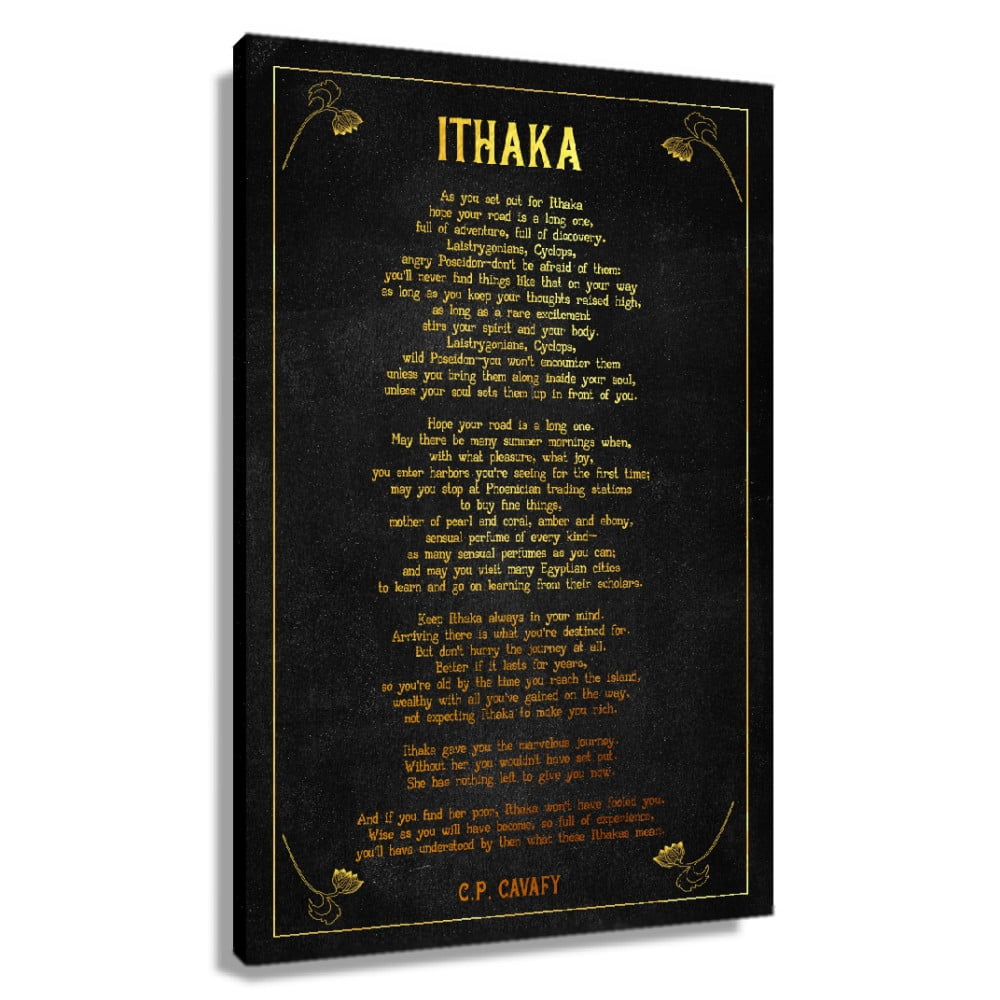 Ithaka Poem Wall Decor C.p. Cavafy Quote Wall Art Poetry Poster for Bedroom Decorative Pictures
