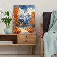 thumbnail image 5 of Qisvanset 12x16 Inch Snow Mountain Autumn Tree Canvas Wall Art, Contemporary Nature Ready To Hang Decor, 5 of 5