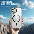 thumbnail image 4 of Decase Magnetic Case for iPhone 16 Plus Case with Built-in Kickstand,Compatible with Mag-safe,Slim Fit Shockproof Crystal Cover for iPhone 16 Plus 6.7" Clear Phone Case,Black, 4 of 9
