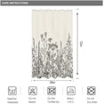 thumbnail image 5 of Stall Wildflower Small Half Shower Curtain 36Wx72H Inch Farmhouse Flower Botanical Floral Plant Herbs Vintage Decor Bathroom Windows Fabric Polyester Waterproof 7 Pack Plastic Hooks, 5 of 6