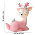 thumbnail image 3 of 2Pcs Clearance Sale! Elegant Deer Sculpture Desktop Ornament Hand Carved Animal Figurine Home For Nature Lovers And Collectors Desktop Ornament Practical Home Decor 4.1" X 3.3", 3 of 7
