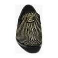 thumbnail image 2 of Stacy Adams Men Shoes Swagger Studded Slip On Satin Black Gold 25228-715, 2 of 7