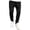 Black, variant on Mens Casual Jogger Pants Drawstring Skinny Fit Chino Cargo Pants Zipper Ankle Cuffs Twill Sweatpants Summer Athletic Trousers with Pockets Khaki S