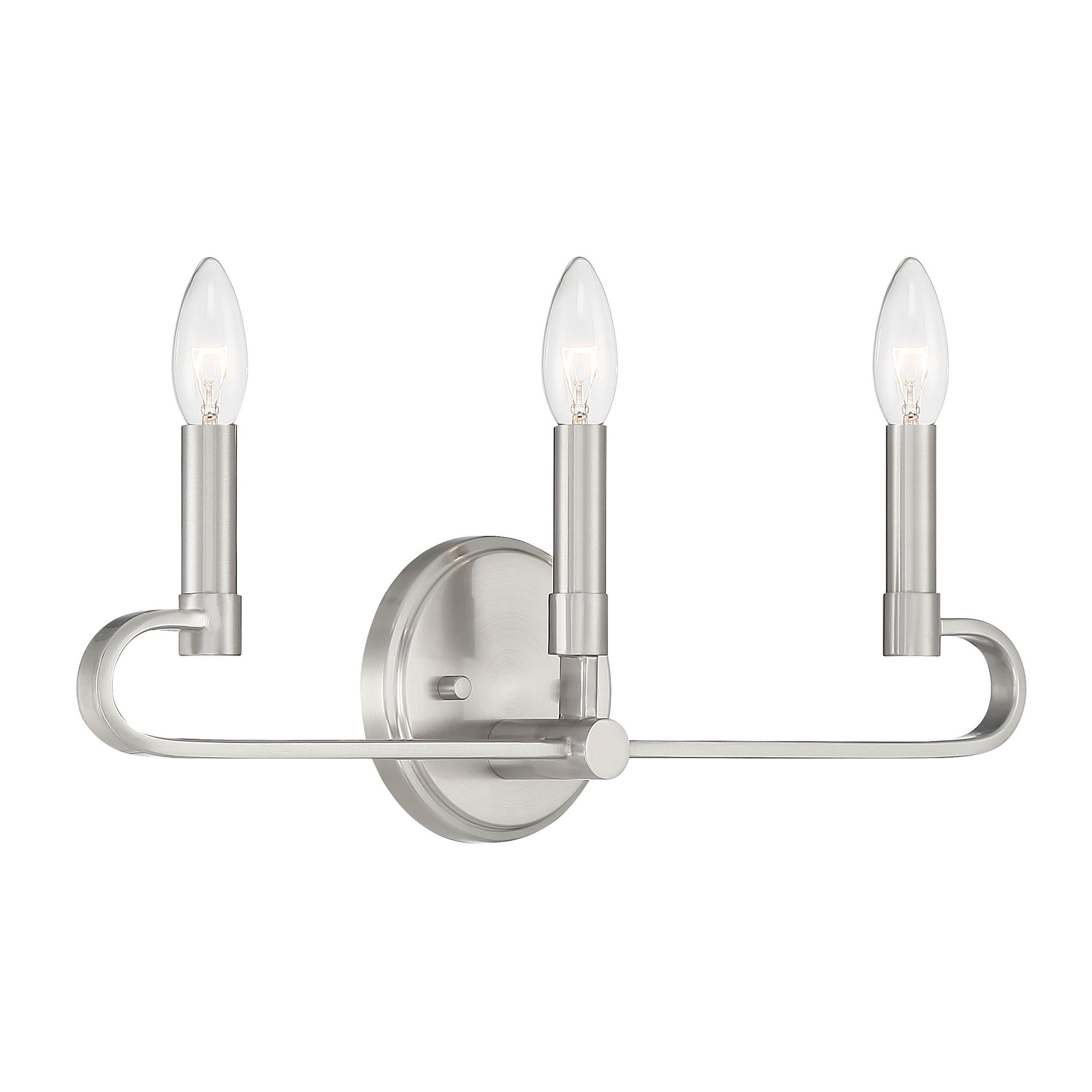Designers Fountain Summit 3 Light Brushed Nickel Bathroom Vanity Light Fixture, D269C-3B-BN