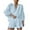 Sky Blue, variant on Timegard Summer Outfits for Women 2 Piece V Neck Puff Long Sleeve Blouse Ruffle Shorts Lounge Sets