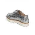 thumbnail image 3 of New Women Qupid Newbie-24 Glitter Encrusted Lace Up Flatform Spectator Loafer, 3 of 5