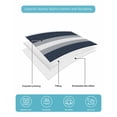thumbnail image 5 of Quilts Full Size, Navy Blue Gray Stripe Soft Comforter Bedding Set for Bed, Modern Farmhouse Horizontal Striped Lightweight Quilted Bedspread with Pillow Cover(2 Pieces) for All Season, 78x90 Inch, 5 of 6