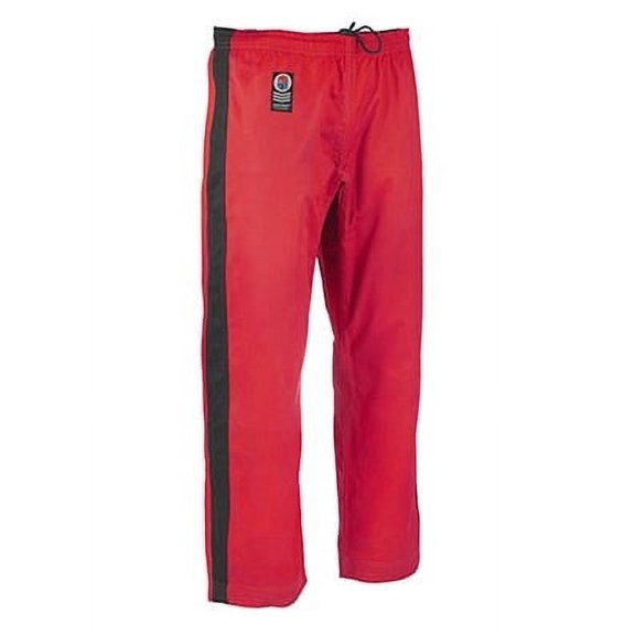 ProForce® Gladiator Demo Karate Pant - Red w/Black Stripe - 1 (4'9"/100 lbs.)