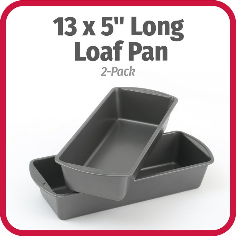 GoodCook Everyday Extra Large 13 x 5 Nonstick Steel Bread Loaf Pan, Gray  - GoodCook