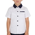 thumbnail image 2 of UACY Boys Button Down Shirt, Boy Fashion Casual Dress Shirts, Short Sleeve Button Up Shirt for School, Outdoor ﻿, 2 of 4