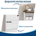 thumbnail image 4 of Mueble organizador independiente con puertas y cajón, armario de baño estilo rústico, estructura de madera resistente y solución de almacenamiento para espacios pequeños, color blanco, 4 of 6