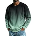 thumbnail image 2 of Loose Hoodless Sweatshirts for Men Gradient Color Long Sleeve Crew Neck Fashion Casual Pullover Tops Multicolor 010 XXXXL, 2 of 5