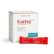 SimplyBiotix Gutsy FastMelt Sticks with 2 Clinically Studied Probiotic Strains, 3 Billion CFU in an On-The-Go Probiotic Powder Packet - Tasty Berry Burst Flavor (30 Digestive Health Probiotic Sticks)