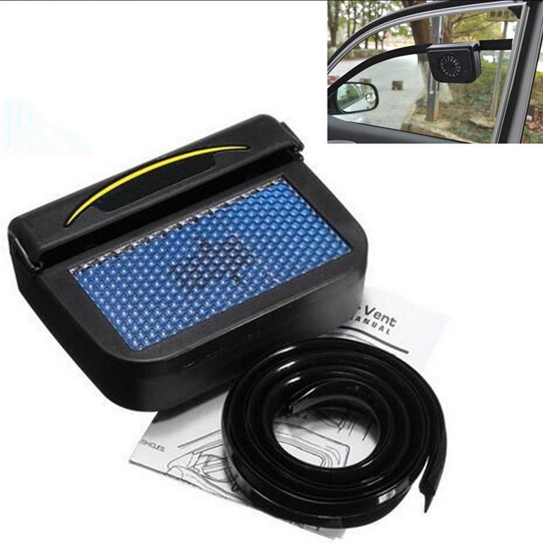 Yyeselk Solar Powered Car Ventilator Window Solar Ventilator Car Exhaust  Fan Car Radiator, Window Windshield Auto Air Vent Cooling Fan System