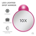 thumbnail image 2 of Zadro LED Compact Mirrors w/ Magnification & Retractable Suction Cups, 2 of 7